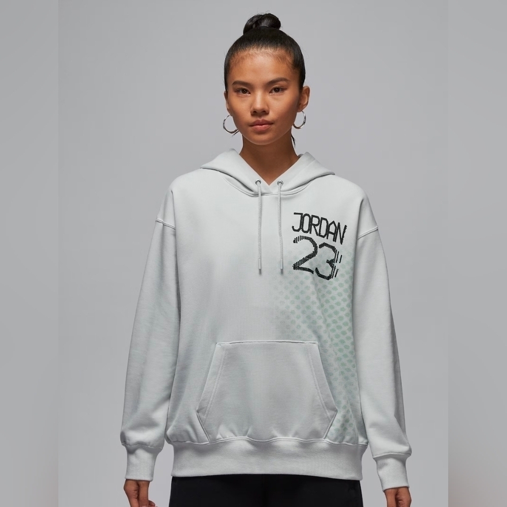 Nike Jordan Flight Fleece "LNY" Women's Pullover Hoodie White Size XS NEW!0